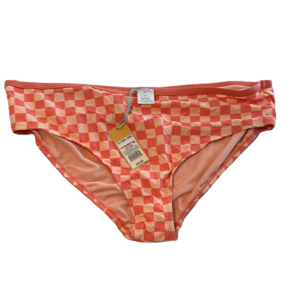 NWT KONA SOL PINK CHECKERED BIKINI BOTTOM